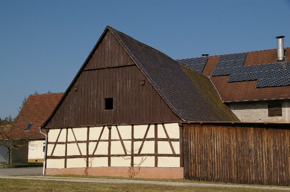 Westgiebel der Fachwerkscheune