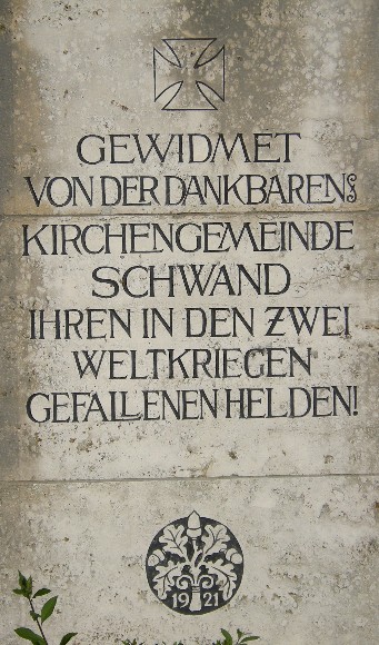 Widmung auf der Frontseite