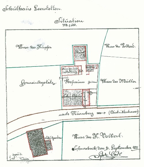 Lageplan von 1881