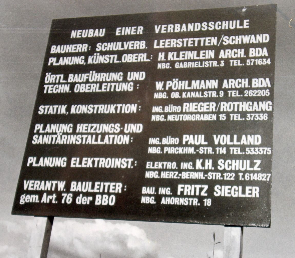 Die Bautafel