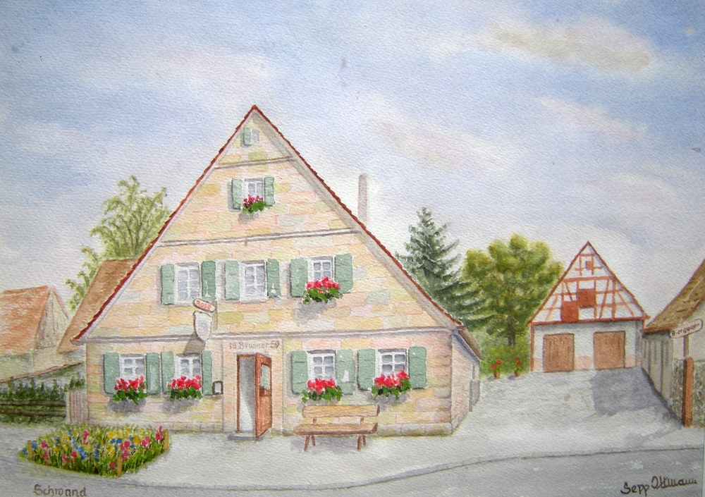 Straßenansicht gemalt